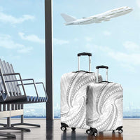 White Sunday Lotu Tamaiti Luggage Cover Polynesian Wave Pastel Gray - Polynesian Pride