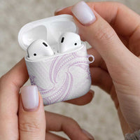 White Sunday Lotu Tamaiti AirPods Case Polynesian Wave Pastel Mauve LT9 - Polynesian Pride