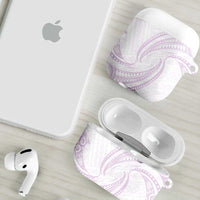 White Sunday Lotu Tamaiti AirPods Case Polynesian Wave Pastel Mauve LT9 - Polynesian Pride