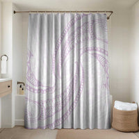 White Sunday Lotu Tamaiti Bathroom Set Polynesian Wave Pastel Mauve - Polynesian Pride