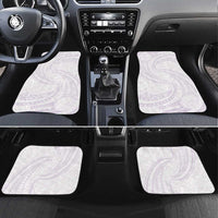 White Sunday Lotu Tamaiti Car Mats Polynesian Wave Pastel Mauve - Polynesian Pride