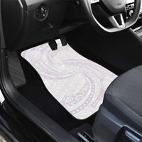 White Sunday Lotu Tamaiti Car Mats Polynesian Wave Pastel Mauve - Polynesian Pride