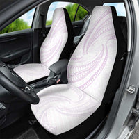 White Sunday Lotu Tamaiti Car Seat Cover Polynesian Wave Pastel Mauve LT9 - Polynesian Pride
