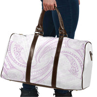 White Sunday Lotu Tamaiti Travel Bag Polynesian Wave Pastel Mauve - Polynesian Pride