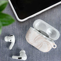 White Sunday Lotu Tamaiti AirPods Case Polynesian Wave Pastel Nude - Polynesian Pride
