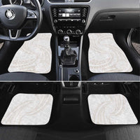White Sunday Lotu Tamaiti Car Mats Polynesian Wave Pastel Nude - Polynesian Pride