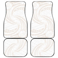 White Sunday Lotu Tamaiti Car Mats Polynesian Wave Pastel Nude - Polynesian Pride