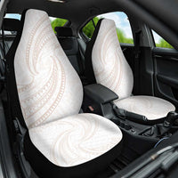 White Sunday Lotu Tamaiti Car Seat Cover Polynesian Wave Pastel Nude - Polynesian Pride