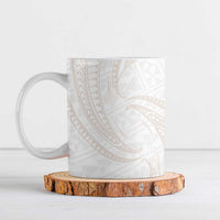 White Sunday Lotu Tamaiti Ceramic Mug Polynesian Wave Pastel Nude - Polynesian Pride