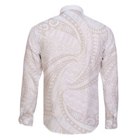 White Sunday Lotu Tamaiti Family Matching Mermaid Dress and Hawaiian Shirt Polynesian Wave Pastel Nude LT9 - Polynesian Pride