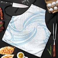 White Sunday Lotu Tamaiti Apron Polynesian Wave Pastel Sky Blue - Polynesian Pride
