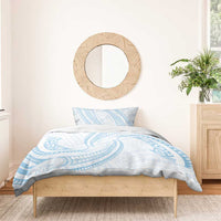 White Sunday Lotu Tamaiti Bedding Set Polynesian Wave Pastel Sky Blue LT9 - Polynesian Pride