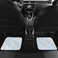 White Sunday Lotu Tamaiti Car Mats Polynesian Wave Pastel Sky Blue - Polynesian Pride