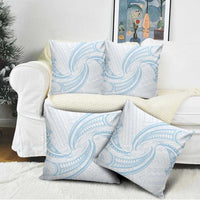 White Sunday Lotu Tamaiti Pillow Cover Polynesian Wave Pastel Sky Blue - Polynesian Pride