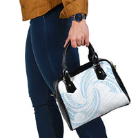 White Sunday Lotu Tamaiti Shoulder Handbag Polynesian Wave Pastel Sky Blue - Polynesian Pride