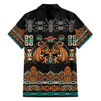 Black Batik Papua-inspired Pattern Family Matching Tank Maxi Dress and Hawaiian Shirt - Polynesian Pride