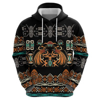 Black Batik Papua-inspired Pattern Hoodie - Polynesian Pride