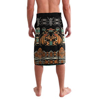 Black Batik Papua-inspired Pattern Lavalava - Polynesian Pride