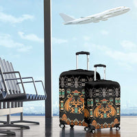 Black Batik Papua-inspired Pattern Luggage Cover - Polynesian Pride