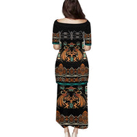 Black Batik Papua-inspired Pattern Puletasi - Polynesian Pride