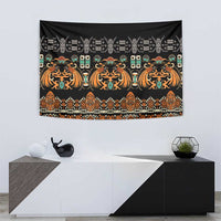 Black Batik Papua-inspired Pattern Tapestry - Polynesian Pride