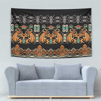 Black Batik Papua-inspired Pattern Tapestry - Polynesian Pride