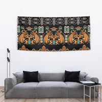 Black Batik Papua-inspired Pattern Tapestry - Polynesian Pride