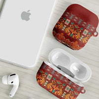Oxblood Batik Papua-inspired Pattern AirPods Case LT9 - Polynesian Pride