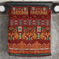 Oxblood Batik Papua-inspired Pattern Bedding Set - Polynesian Pride