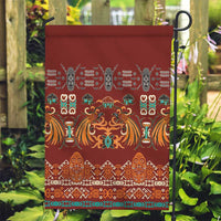 Oxblood Batik Papua-inspired Pattern Garden Flag - Polynesian Pride