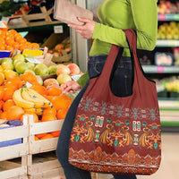 Oxblood Batik Papua-inspired Pattern Grocery Bag - Polynesian Pride
