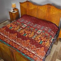 Oxblood Batik Papua-inspired Pattern Quilt LT9 - Polynesian Pride
