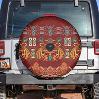 Oxblood Batik Papua-inspired Pattern Spare Tire Cover - Polynesian Pride