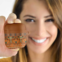 Terracotta Batik Papua-inspired Pattern AirPods Case LT9 Gold - Polynesian Pride