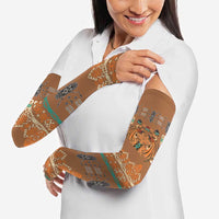 Terracotta Batik Papua-inspired Pattern Arm Sleeves - Polynesian Pride