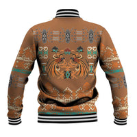 Terracotta Batik Papua-inspired Pattern Baseball Jacket LT9 - Polynesian Pride