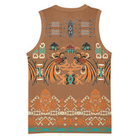 Terracotta Batik Papua-inspired Pattern Basketball Jersey LT9 - Polynesian Pride