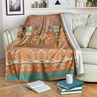 Terracotta Batik Papua-inspired Pattern Blanket - Polynesian Pride