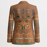 Terracotta Batik Papua-inspired Pattern Blazer - Polynesian Pride