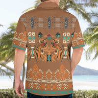 Terracotta Batik Papua-inspired Pattern Hawaiian Shirt - Polynesian Pride