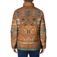 Terracotta Batik Papua-inspired Pattern Padded Jacket LT9 - Polynesian Pride