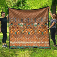 Terracotta Batik Papua-inspired Pattern Quilt LT9 - Polynesian Pride
