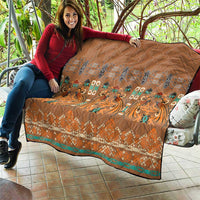 Terracotta Batik Papua-inspired Pattern Quilt LT9 - Polynesian Pride
