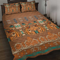 Terracotta Batik Papua-inspired Pattern Quilt Bed Set - Polynesian Pride