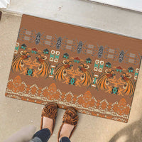 Terracotta Batik Papua-inspired Pattern Rubber Doormat LT9 - Polynesian Pride