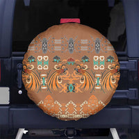 Terracotta Batik Papua-inspired Pattern Spare Tire Cover - Polynesian Pride