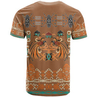 Terracotta Batik Papua-inspired Pattern T Shirt LT9 - Polynesian Pride