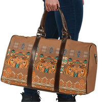 Terracotta Batik Papua-inspired Pattern Travel Bag - Polynesian Pride