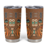 Terracotta Batik Papua-inspired Pattern Tumbler Cup - Polynesian Pride