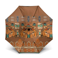 Terracotta Batik Papua-inspired Pattern Umbrella - Polynesian Pride